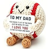 Funny Fathers Day Baseball Gifts for Dads from Daughter Son for Christmas | Positive Crochet Baseball Father's Day Birthday Dad Gift I Love You Papa Gifts Idea for Men Easter Christmas
