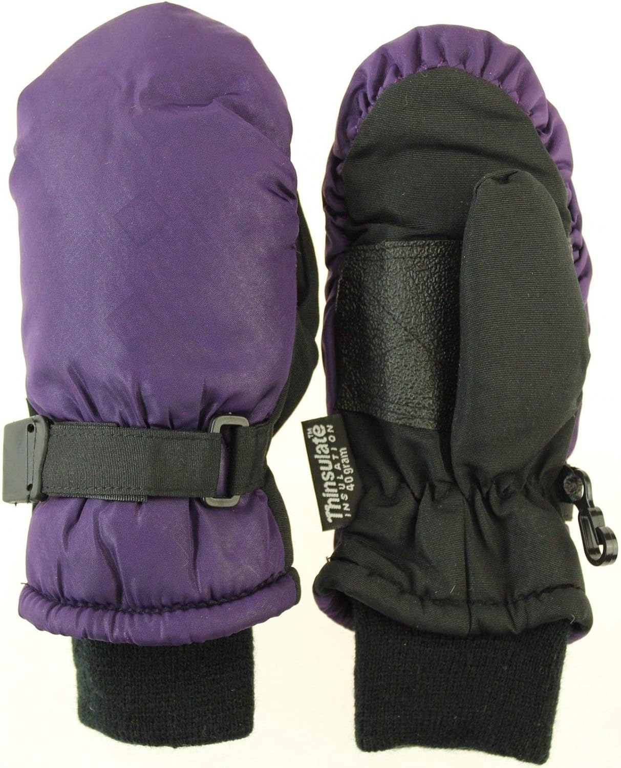 Purple Winter Kids Boys Girls 3M Thinsulate Snow Mittens Waterproof