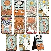 Chinco 10 Pcs Tarot Magnetic Bookmarks Christmas Magnet Page Marker Assorted Book Marker Set Journal Bookmark for Christmas Reading Gift