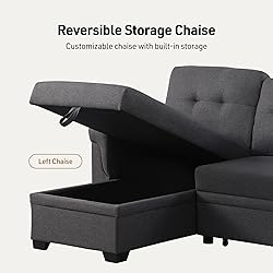 Lilola Home Convertible Sectional Sleeper Sofa Bed
