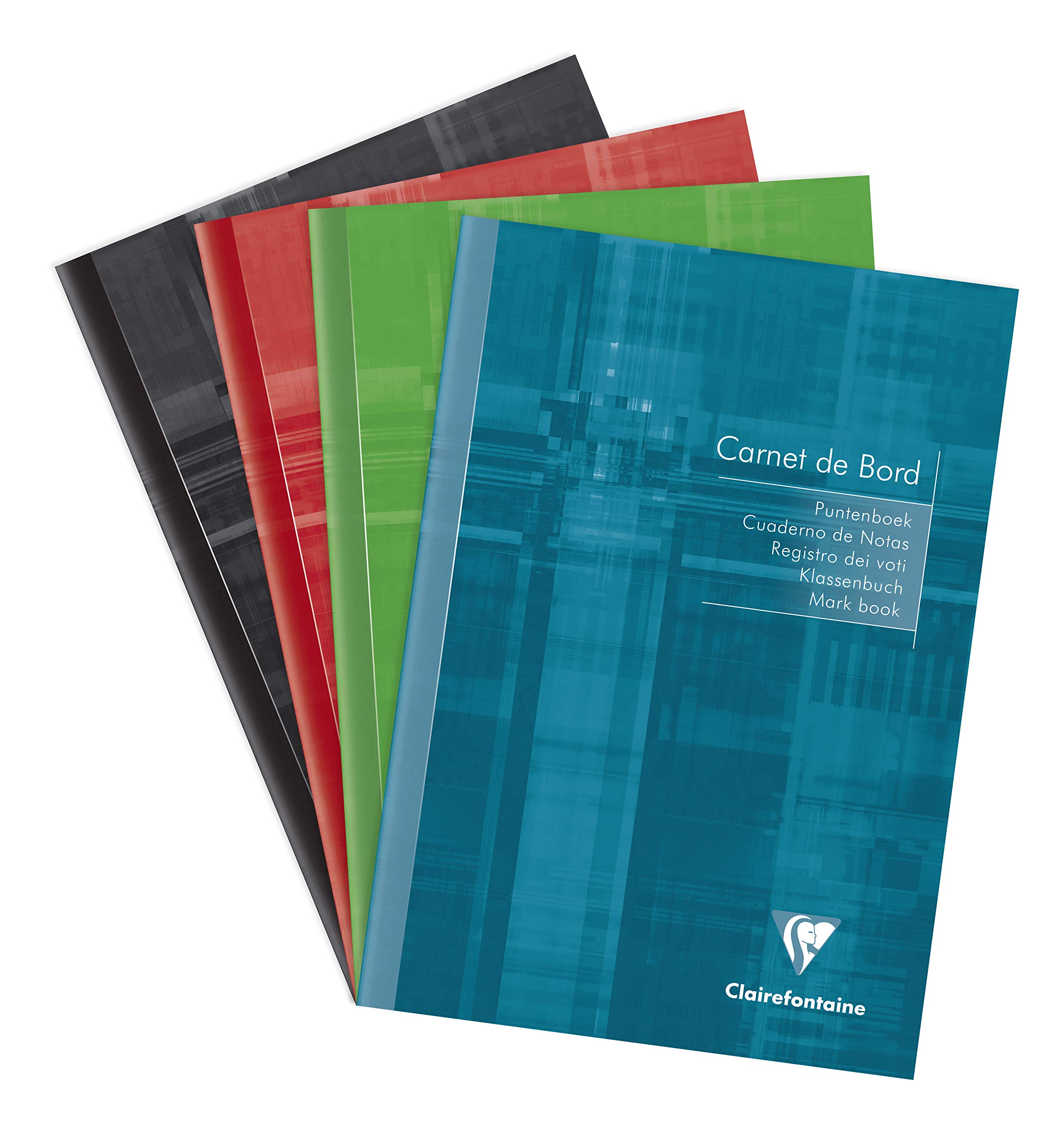 Clairefontaine 3669C Stapled Logbook - A5 14,8x21 cm - 64 Pages with Detachable Margins - 110 g Green Register Paper - Laminated Card Cover - Random Colour