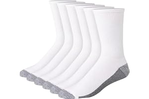 Hanes mens Max Cushioned Crew Socks, Moisture-wicking With Odor Control, Multi-pack