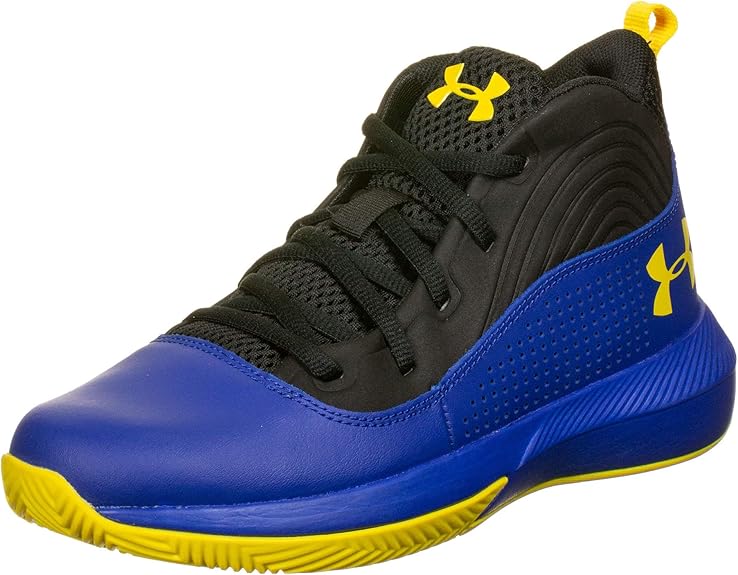 Under Armour UA GS Lockdown 4, Chaussures de Basketball Mixte, Bleu