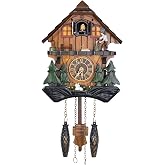 Cuckoopro Handmade Wooden Cuckoo Clock, Quartz Wall Clock, Gift for Family