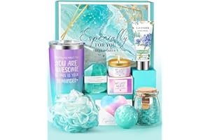 GIFTPEAK Birthday Gifts for Women, Birthday Gifts Baskets for Women, Mother's Day Relaxing Spa Gift Baskets Self Care Package, Birthday Gift Box Ideas for Her Mom Wife Sister Female Friends Coworker Employee