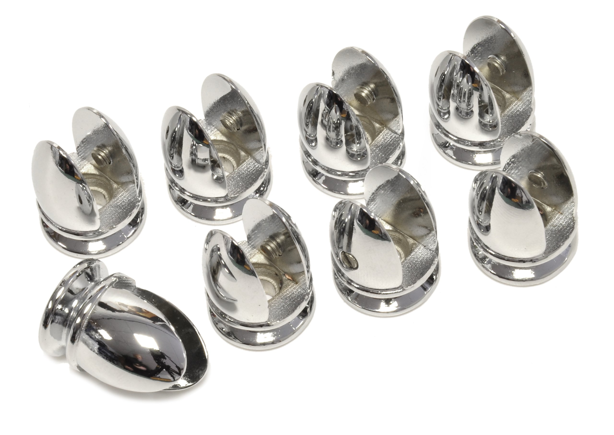 Hafele 8 Traditional Chrome Finish Glass Shelf Supports