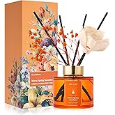 Airkeep Flower Reed Diffusers Set, 5.07 oz Freesia/Passion Fruit/Orange Scented Oil Diffuser with 8 Reed Sticks, Home Fragrance Diffuser Gift Set for Bathroom & Office Decor 150ml