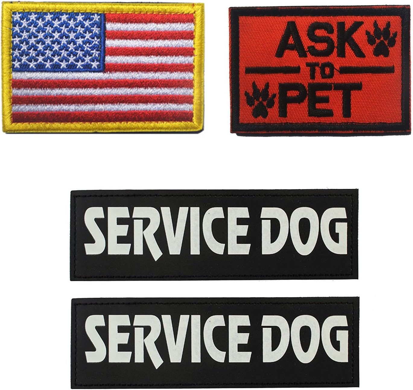 GrayCell Dog Pack Hound Travel Hiking Backpack Saddlebags/Morale Service Dog Patches for Pet Tactical K9 Harness Vest