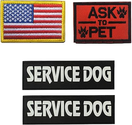 GrayCell Dog Pack Hound Travel Hiking Backpack Saddlebags//Morale Service Dog Patches for Pet Tactical K9 Harness Vest