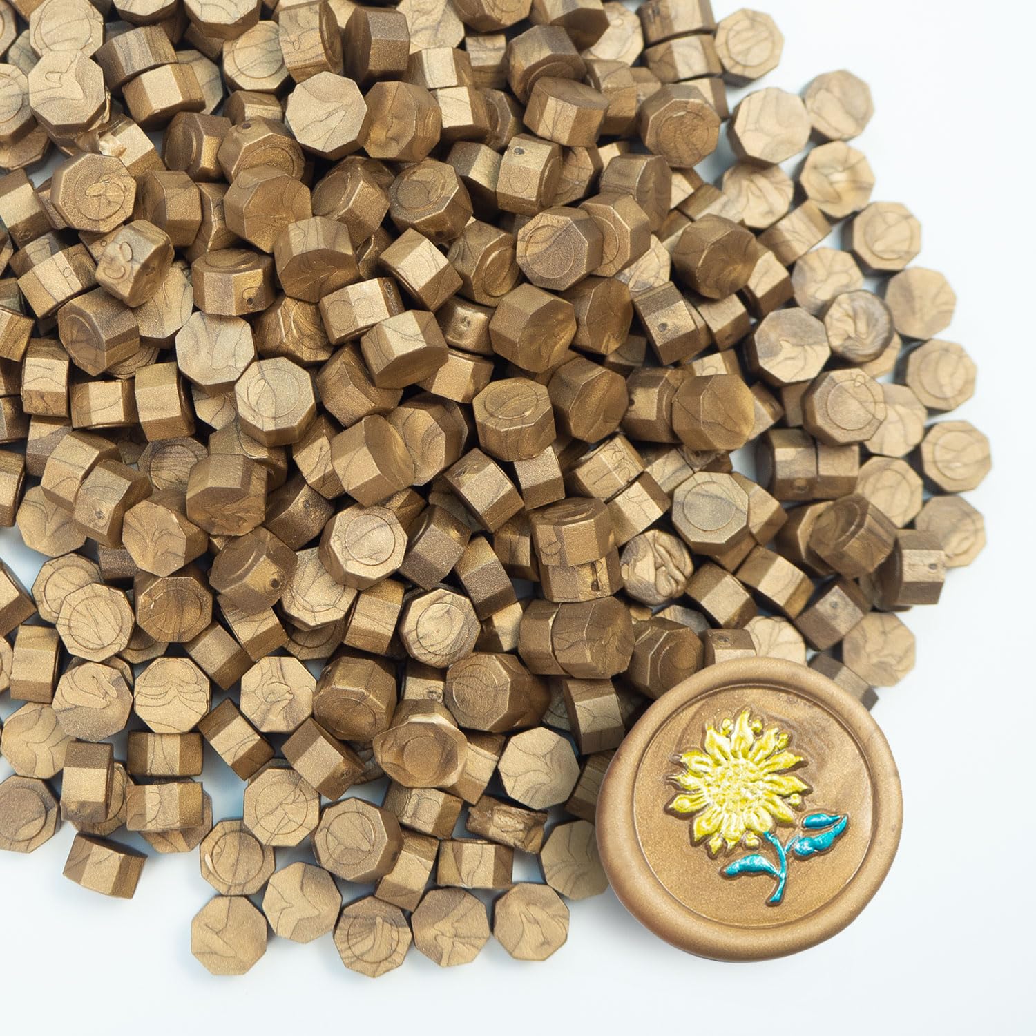 Tomgenrine Premium Wax Seal Beads - 520 Brown Sealing Pellets for Letters, Greeting Cards, Wine Bottles & Crafts | Professional Quality for Wedding Invitations, Party Decor & DIY Projects