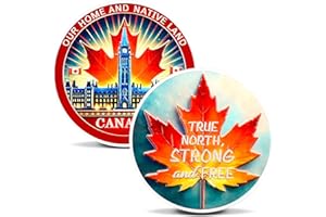 IELCJJ Maple Leaf Canada Military Challenge Coin – Honoring Canadian Independence with Landmark Design – True North Patriotic