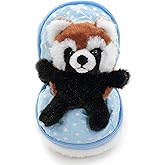 Made By Aliens Snowball Zip up Surprise Egg Stuffed Animal – 6 inch – Cute and Soft Plush Toy Assortment for Friends Family All Ages – Spring Holidays Easter Christmas (Red Panda)
