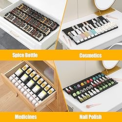 Famhap Spice Drawer Organizer, 36PCS Interlocking
