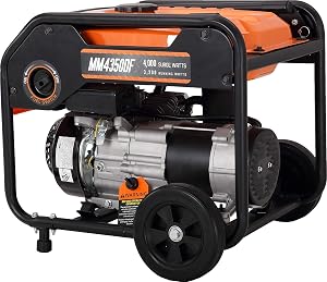 Mech Marvels 4000 Watt Dual Fuel Portable Power Generator with RV Outlet, CARB Compliant MM4350DF