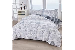 OAITE Duvet Cover Set,100% Cotton Comforter Cover with Floral Pattern Duvet Cover Set,Soft Bedding Set Includes with 3 Piece (2 Pillow Shams,1 Duvet Cover)