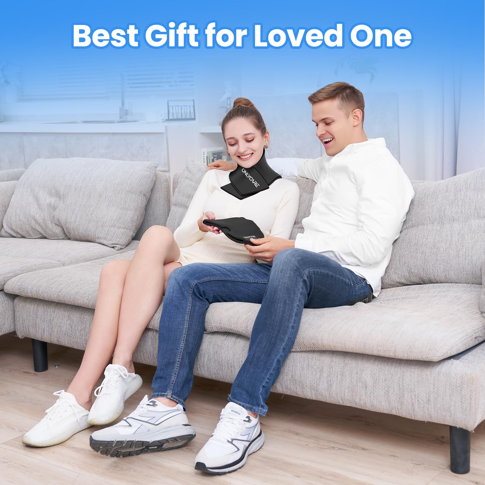 ONLYCARE Migraine Relief Cap and Neck Ice Pack Wrap Gel Set, Upgrade Headache Relief Cap and Shoulder Cold Pack, Hot and Cold Compress, FSA - HSA Eligible, Relief of Pain, Swelling, Office Pressure