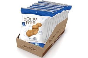 Homefree Treats You Can Trust Gluten Free Mini Cookies, Single Serve, Vanilla, 70% organic, 1.1 Ounce (Pack of 10)