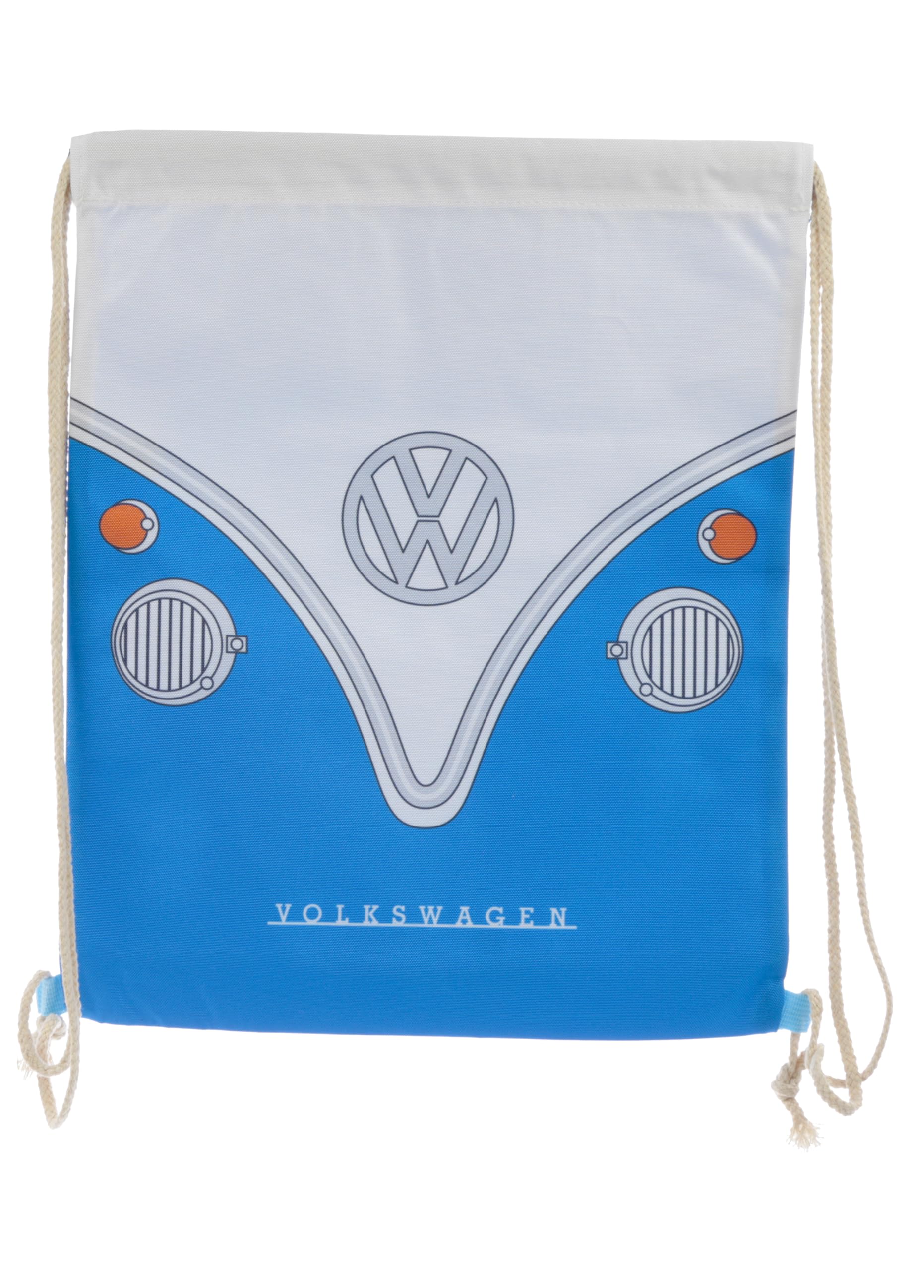 Puckator Volkswagen VW T1 Camper Bus Blue Drawstring Bag - Swimming Bag - Drawstring Bags For Kids - Gym Pe Bag - Festival Bags For Women - Gymnastics Bag - String Sport Bag - Backpack Yoga Equipment