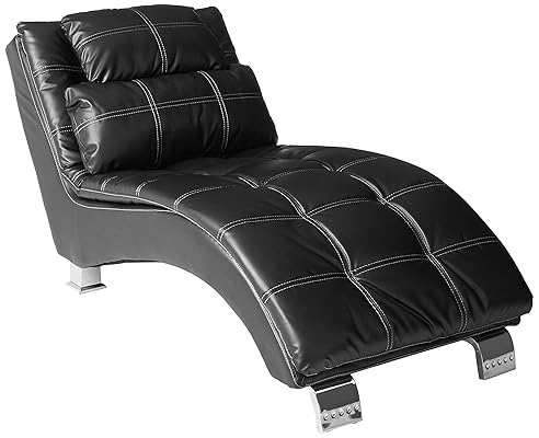 Dilleston Upholstered Chaise, Black – Stylish Comfort