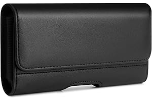 PU Leather Holster for iPhone 17, 17 Pro, 16, 16e 16 Pro, 15 14 13 12 Pro, Samsung Galaxy S26 S25 S24 S23 A10e - Small Mobile