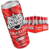 TIGERLYFE Energy Drink 12 Pack, 12oz Slim Cans, Energy Drinks Bulk with 24g Cane Sugar, 110 Calories Energy Drink for Energy &amp; Focus, Zero Calorie Energy Drinks with Vitamin B &amp; Potassium, Energy Drink Pack for Stamina &amp; Hydration (Original Flavor)