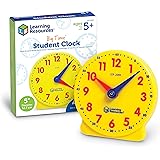 Learning Resources Big Time Student Clock, Teaching & Demonstration Clock, Develops Time and Early Math Skills, Clock for Lea