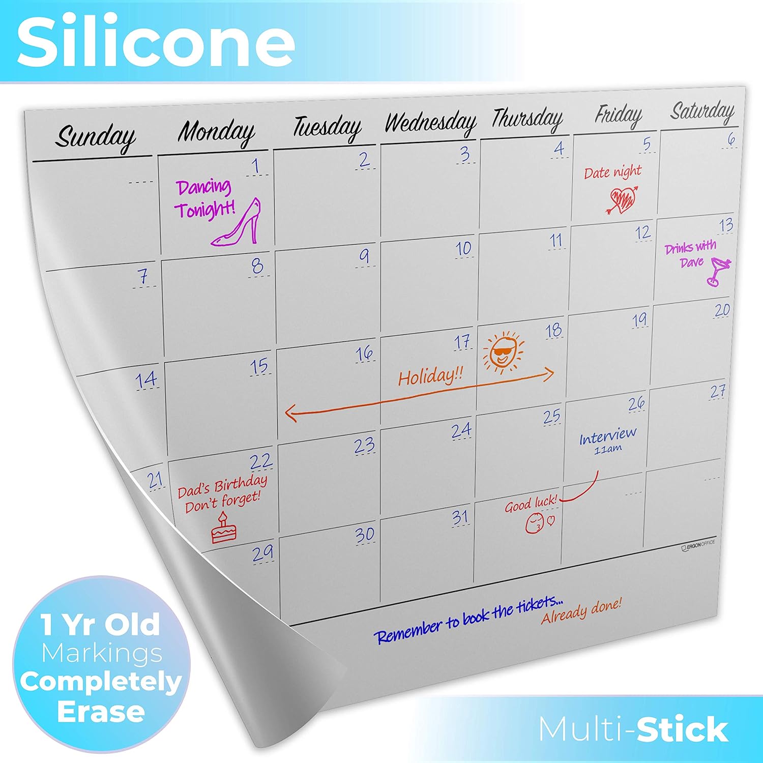 Which Is The Best Peel And Stick Chalkboard Calendar For Refrigerator 