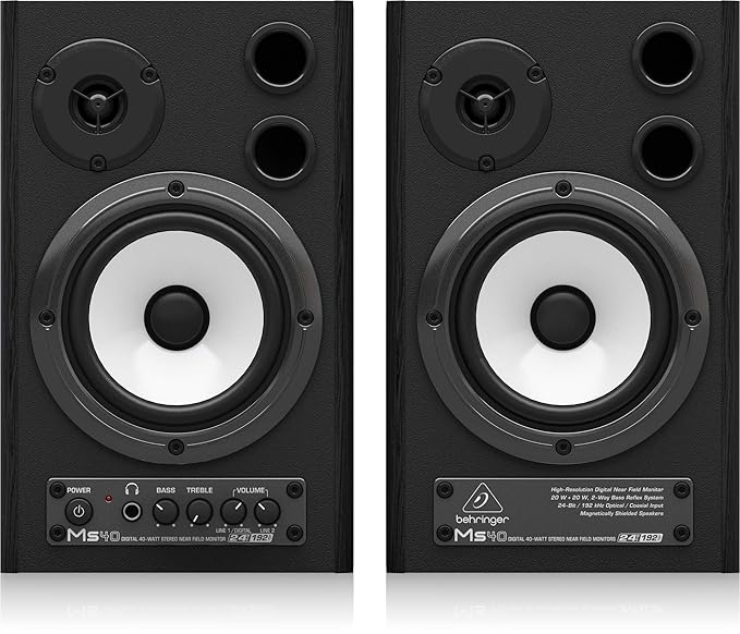 Behringer MS40 40Watt Digital Stereo Near Field Monitor Speakers Amazon.in Musical Instruments
