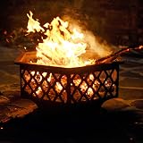 Yaheetech Hexagon Fire Pit Heavy Duty Outdoor Fire Bowl with Mesh Screen and view 4