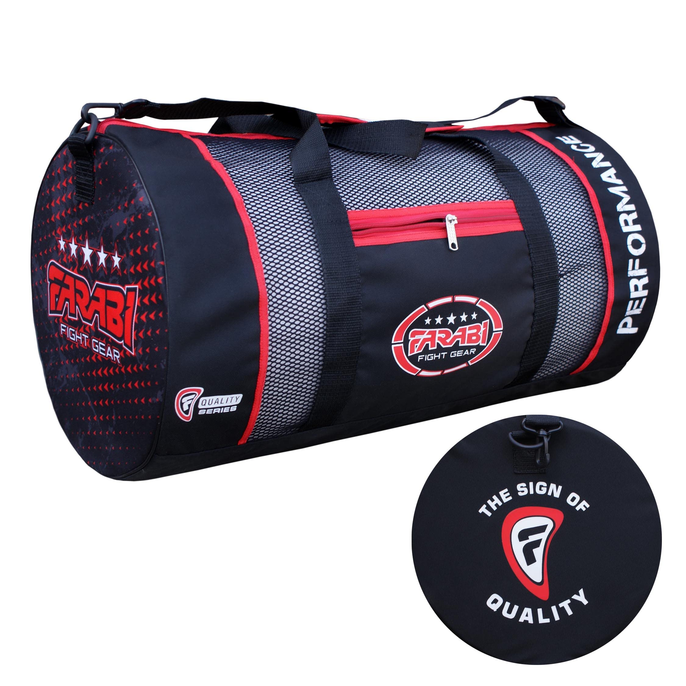 Farabi Kit bag Mesh Lightweight Gym Training Bag Air Mesh for Air Ventilation (Black)
