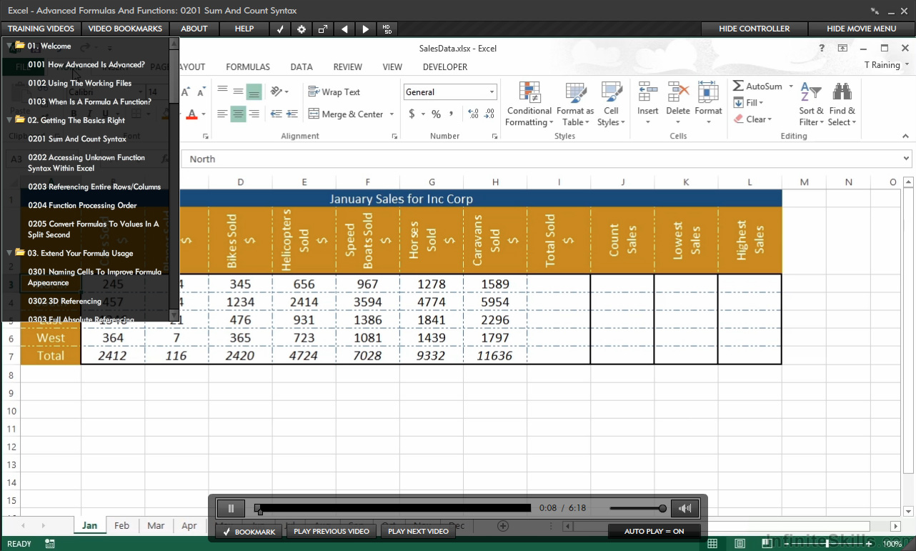Learning Microsoft Excel - Advanced Formulas And Functions [Online Code]