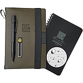 Rite in the Rain Weatherproof Side Spiral Kit: TPU Fabric Cover, 4.625" x 7" Black Notebook, and Tough Mechanical Pencil (No. M973-KIT)