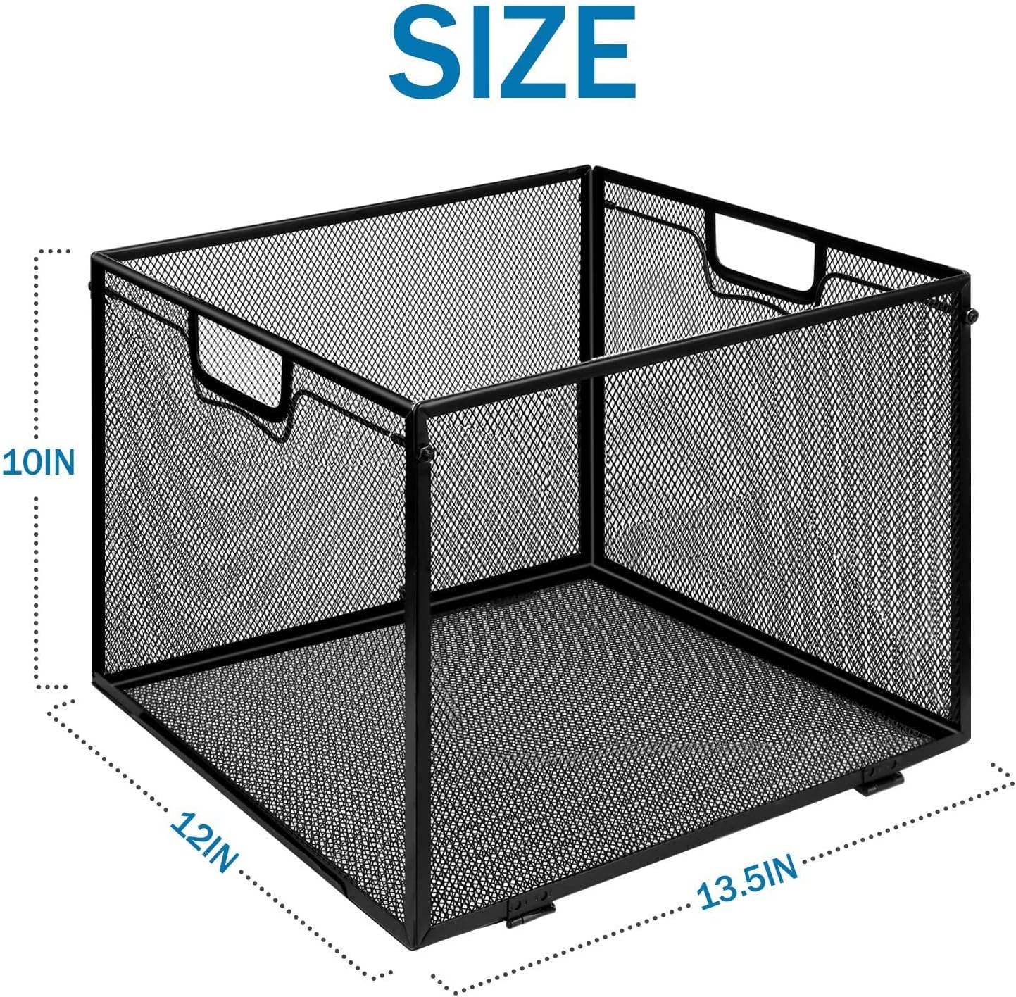 ProAid Mesh Hanging File Folder Box，Metal Office Flie Organizer Letter Size File Crate Folder Holder Storage Box, Black : Office Products