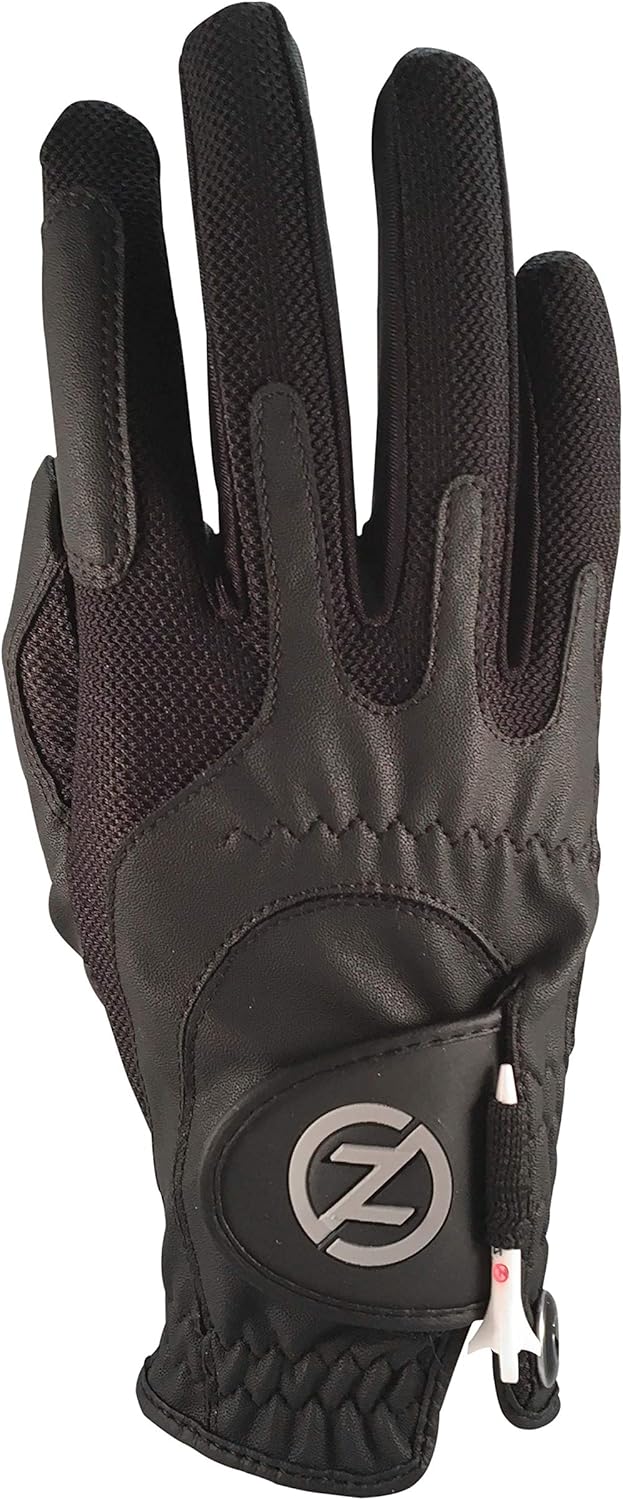Zero Friction Men's Golf Gloves, Right Hand, One Size, Black, Gloves