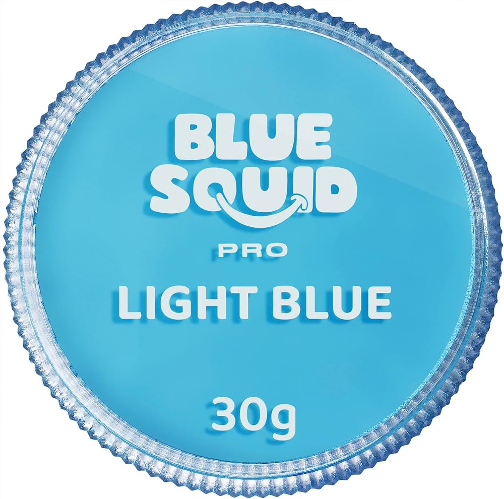 Blue Squid PRO Face Paint Light Blue 30g Water Based Single Cake