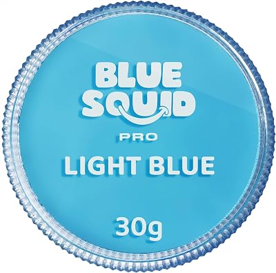 Blue Squid PRO Face Paint Light Blue 30g Water Based Single Cake