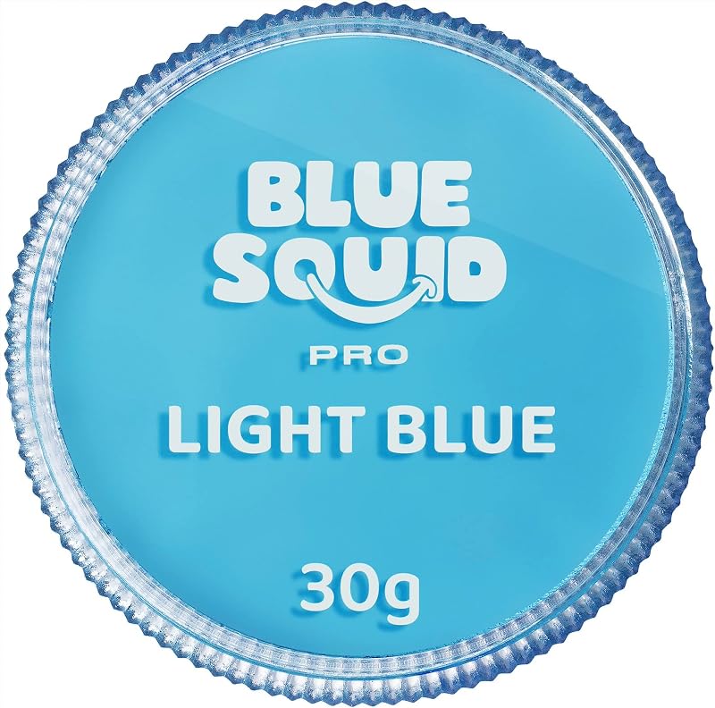 Blue Squid PRO Face Paint Light Blue 30g Water Based Single Cake