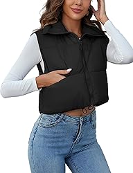 Kissonic Women's Padded Down Vest Puffer Stand