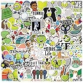 110Pcs Tennis Stickers Vinyl Aesthetics Sticker for Scrapbooking, Diary, Laptop, Bumper, Skateboard, Water Bottle, Computer, Phone, Cartoon, Hard hat, Car Stickers and Decals