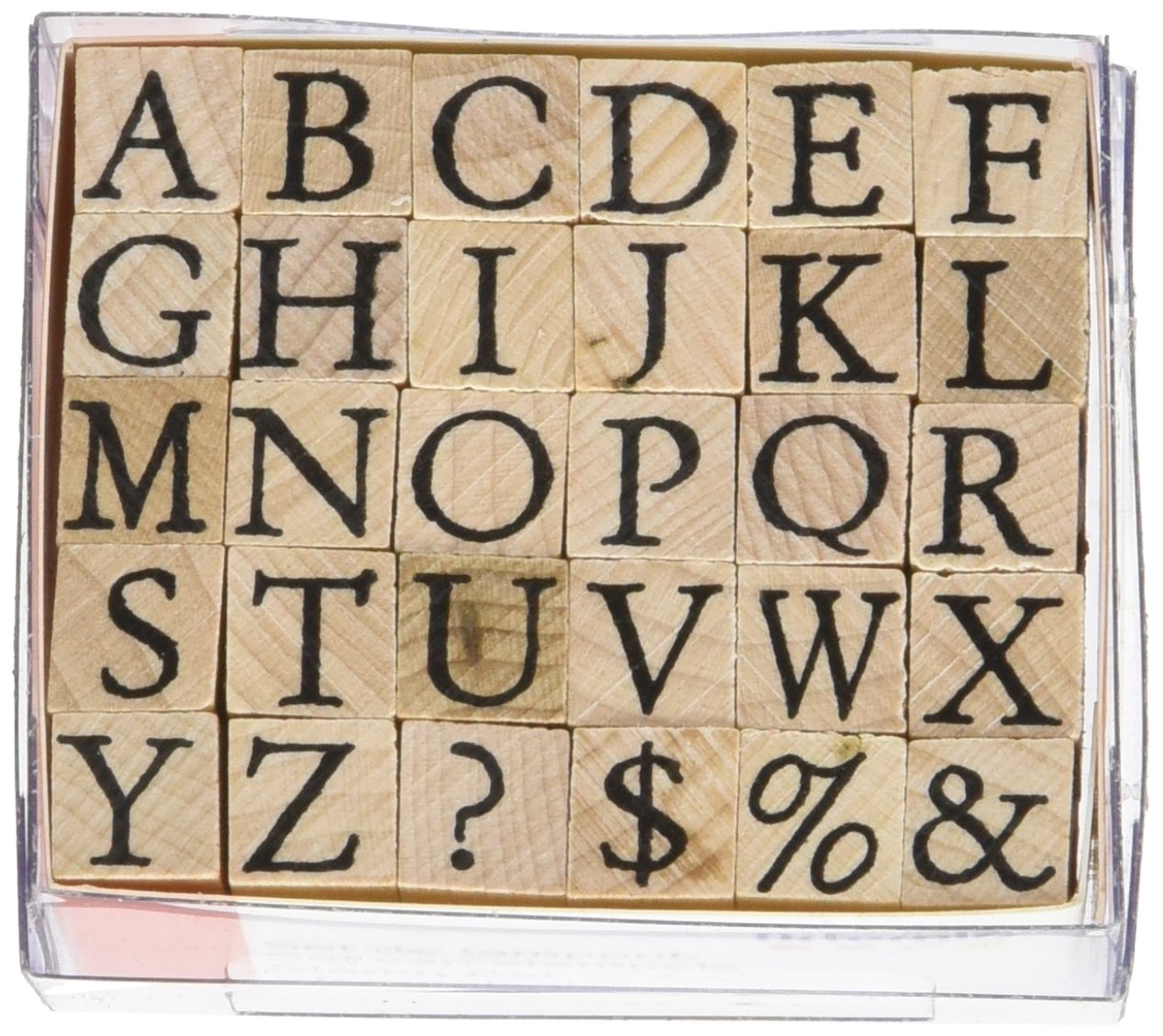 Artemio 1 cm Alphabet Upper Case Stamps Set, Wood