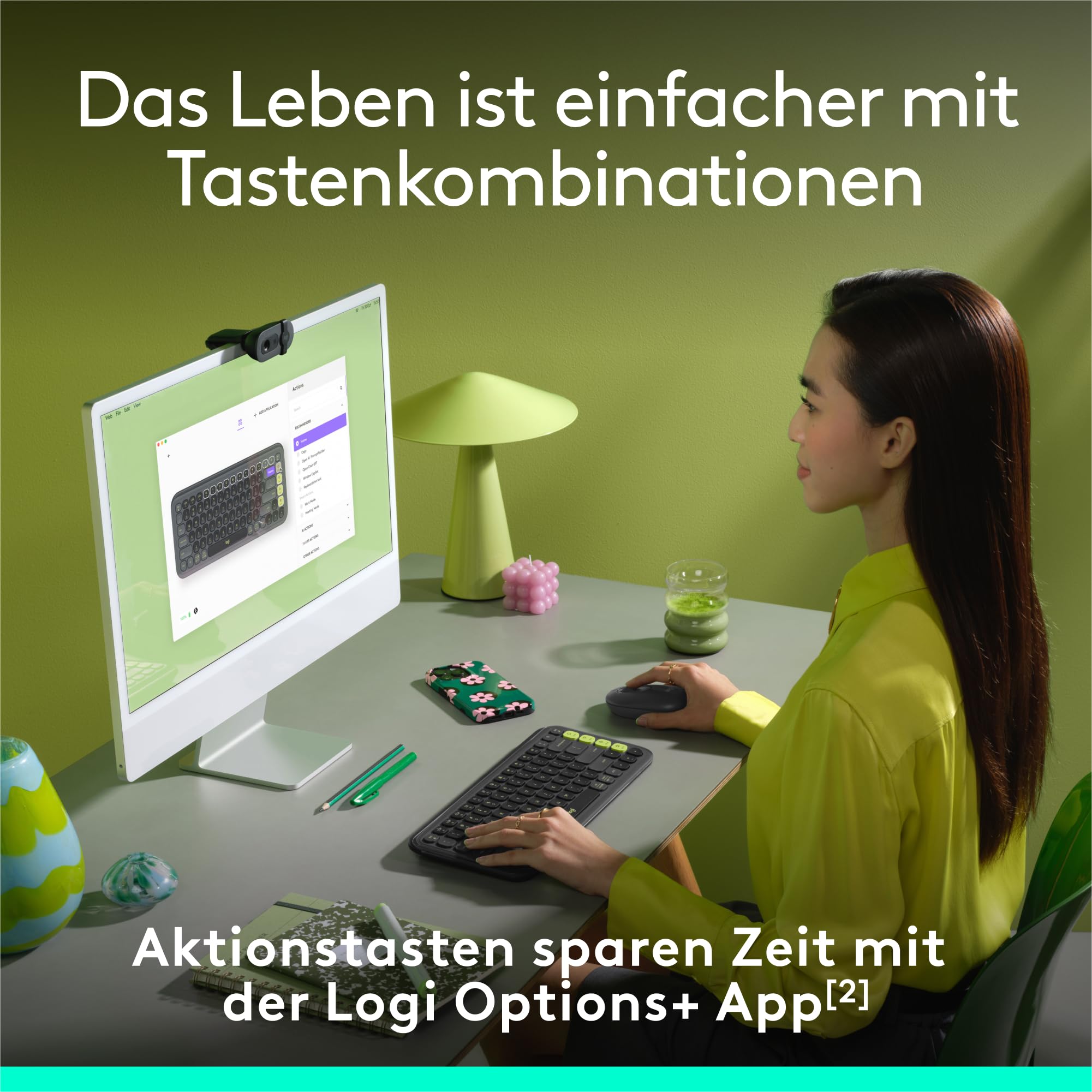 Logitech POP ICON KEYS kabellose Bluetooth-Tastatur (Grafit) 4