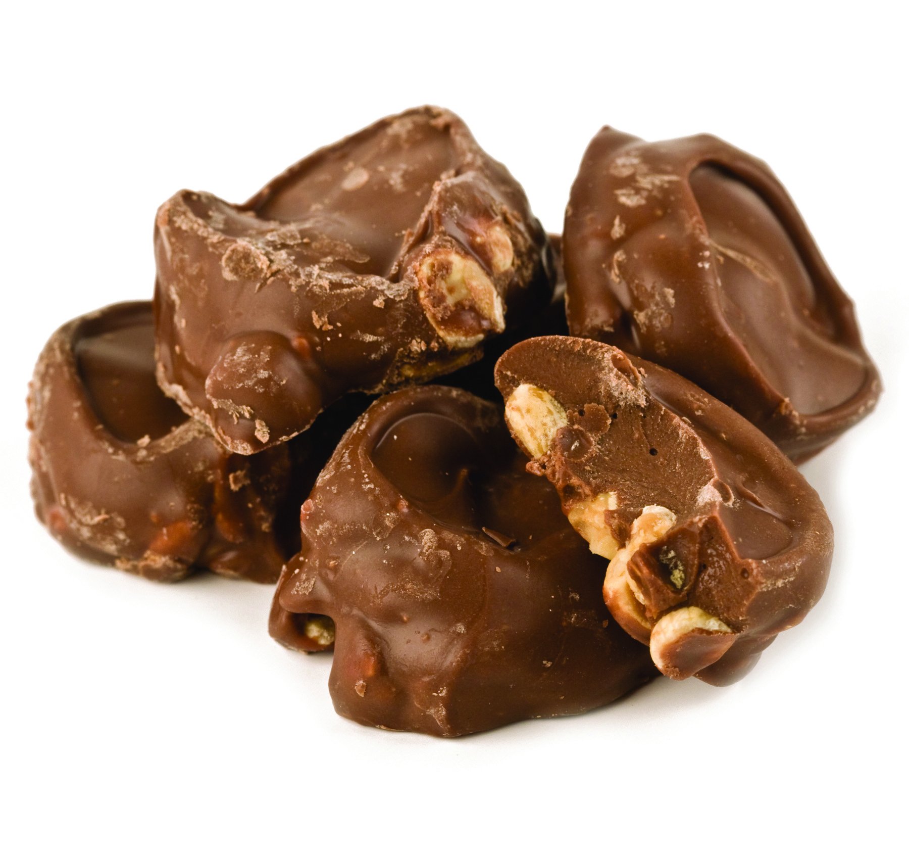 Dark Chocolate Whole Peanut Clusters, 1Lb Candy And