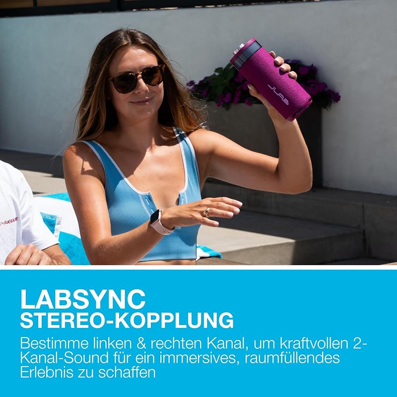 Go Party Tragbarer Bluetooth Lautsprecher 16H+ Akku, Mulberry