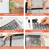 DIKER Magnetic Fly Screen Door 80 x 200cm Door Mesh Insect Protection Black view 8