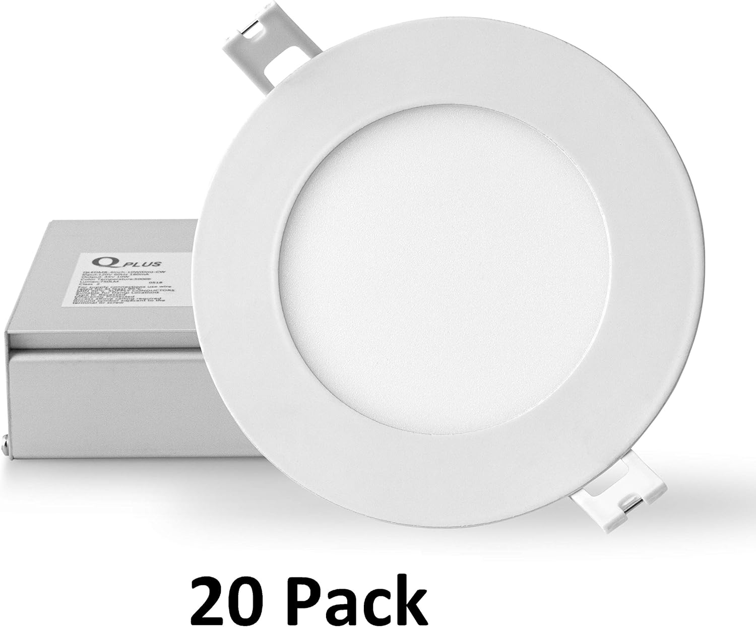 Qplus 4 Inch Slim Panel Ultra Thin Recessed Led Pot Light Down
