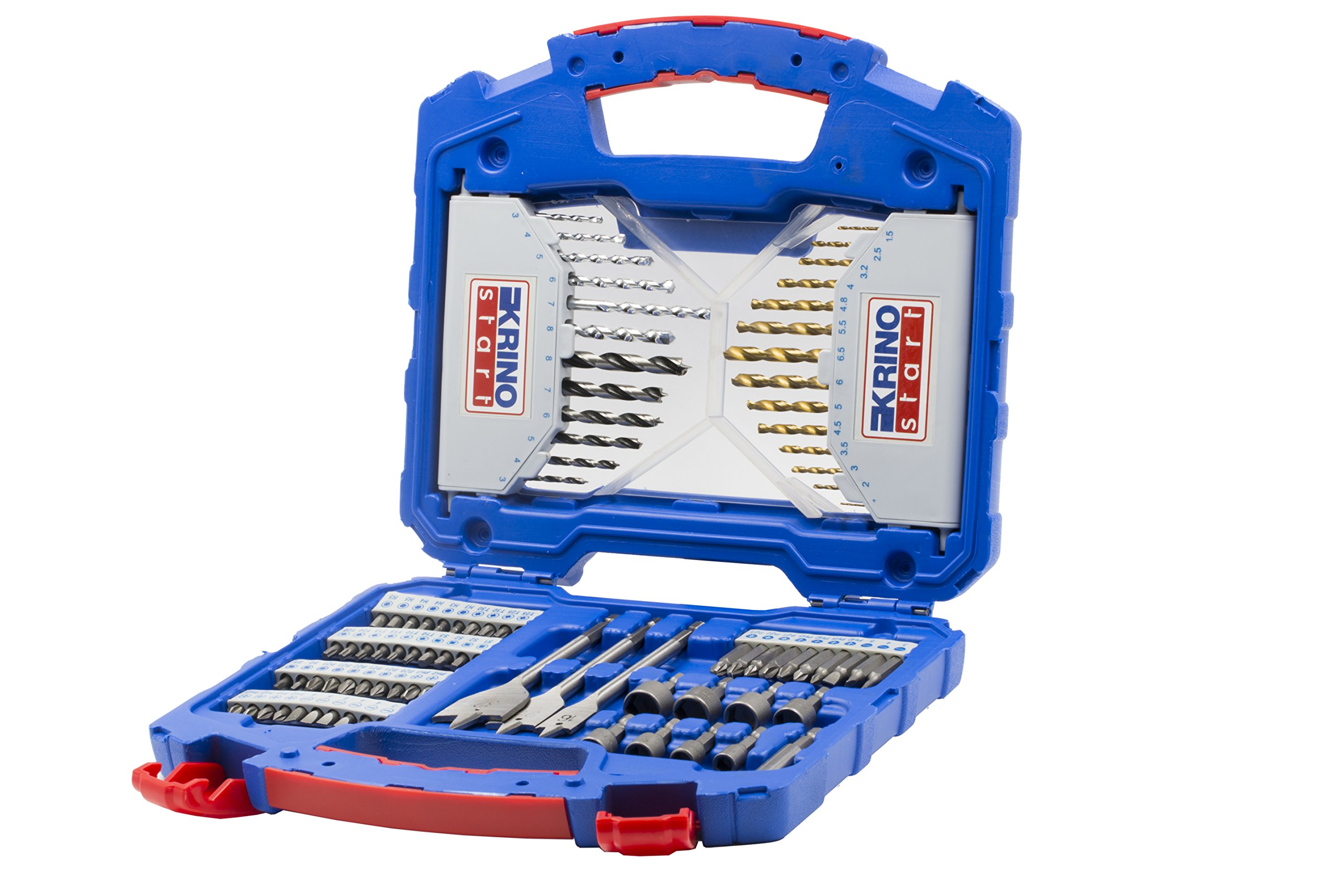 KRINO 09030285 Start Blend for Screw and Drilling, Blue/Red, Set of 88 Pieces