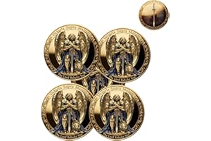 St. Michael The Archangel – Victory Over Evil Commemorative Coin, Double-Sided Challenge Coin with Scripture Design and Acryl