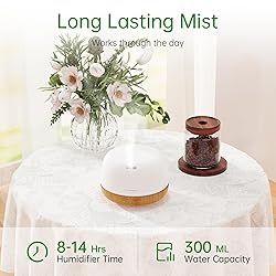 ASAKUKI Essential Oil Diffuser, 300ml Ultrasonic