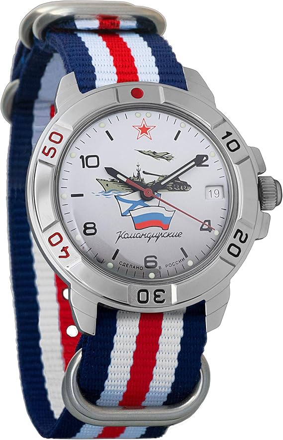 OROLOGIO DA POLSO UOMO 34mm ERA SECONDA GUERRA MONDIALE Stile Militare - Foto 6