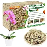 Legigo 2.2LBS Premium Sphagnum Moss for Plants- 40QT Natural Succulent Carnivorous Plant Moss Dried, Long Fiber Orchid Moss f
